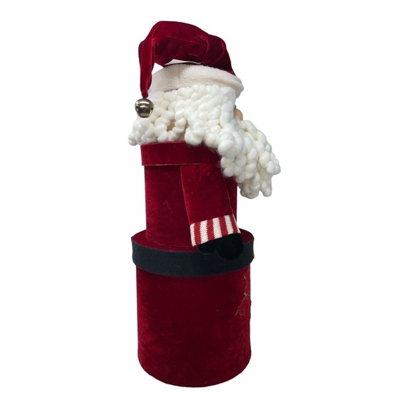 Cute Red Velvet Stackable Santa Boxes. 22” (est.) - Picture 2 of 8